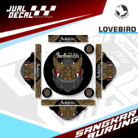 Stiker Sangkar Lovebird GARUDA Decal Tebok Batman Pleci