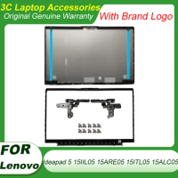 Original For Lenovo Ideapad 5 15ARE05 15IIL05 15ITL05 15ALC05 Laptop Rear Lid Top Case Cover LCD Back Cover Front Bezel Hinges