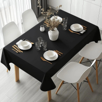 {MIMI}   Black Rectangular Tablecloth - 54 x 108 inches - Disposable tablecloths for meals, parties 