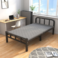 Foldable Bed Single Metal Bed Frame Single Folding Bed S Delivery To SG ingle Household Portable Iron Bed Plank Bed Simple and Durable 单人床