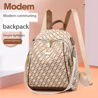 PU leather women's backpack Korean version anti-theft backpack fashionable temperament women's backpack trend travel bag