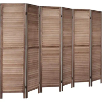 Partition Separator Freestanding Wood Privacy Screen Room Divider No Assembly Free Shipping 6 Panel Room Divider Wall Home Decor