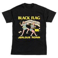 KAOS BAND BLACK FLAG JEALOUS AGAIN MUSIK PUNK ROCK T SHIRT BAJU UNOFFICIAL BOOTLEG MERCH UNISEX XXL