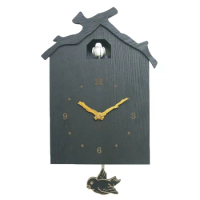Antique Wooden Bird Cuckoo Clock Time Swing Alarm Watch Modern Home Restaurant Bedroom Decoration