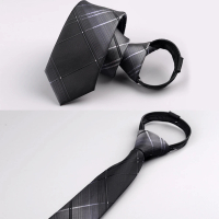 【拉福】領帶窄版領帶6cm領帶拉鍊領帶-拉鍊(星格)