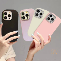 เคสเลนส์ชุบหรูหรา สีทึบเรียบง่าย สำหรับ Redmi 13 A3 Note 13 13Pro 12 13C 12C 10A 10C M3 X3NFC RedMI9