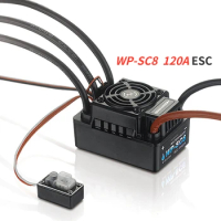 Hobbywing EZRUN WP-SC8 Waterproof 120A Brushless ESC Speed Controller for 1/8 1/10 New Short Course Black Truck Off-raod Car
