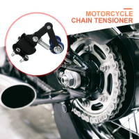 Universal Motorcycle Chain Adjuster Tensioner Guide with guide wheels Dirt Pit Pro Dirt Bike 4 wheeler