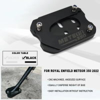 For Royal Enfield METEOR 350 2022 Motorcycle CNC Side Stand Enlarger Support Extension Plate