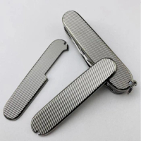 New 1Pair Titanium Alloy Handle Patch For 91mm Victorinox Swiss Army Knives
