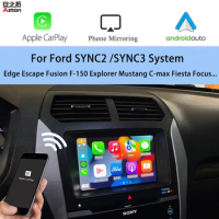 AZTON Wireless Apple CarPlay Android Auto Module for Ford SYNC2 SYNC3 Edge Escape Fusion MKX Explorer Focus Fiesta Mustang
