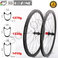 1270g Super Light Carbon Wheelset 700c Disc Brake 25mm Clincher Tubeless Tubular Chosen SL Enduro Bearings Road Bike Disc Wheels