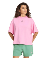 เสื้อยืดผู้หญิง ทรงบอยเฟรนด์ 3-Stripes Studio HZ0859 สีคอตตอนแคนดี้