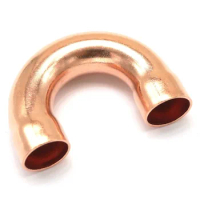 32x1.2x108mm 180 Degree Return Elbow Copper End Feed Welding Pipe Adapter Air Condtioner Refrigerator