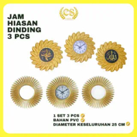 CS HIASAN DINDING JAM DEKORASI 1SET ISI 3PCS