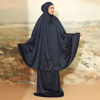 Lozy Hijab - Medina Prayer Set New Series (Mukena Polos Bahan Satin Silk Ringan Adem) Midnight