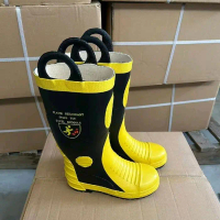 SEPATU PEMADAM KEBAKARAN HARMIT / FIREMAN BOOTS / SEPATU DAMKAR / SAFETY FIRE BOOTS