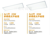 舞光 LED 25W 45W 雙節標柔光平板燈 4X2尺 4X1尺 辦公室節能標章 無藍光危害 好商量~