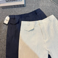 Womscloth - Oro Pants Stripe - Celana Anti Kusut - Celana Panjang Korean Style - Celana Panjang High