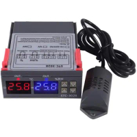 Digital Thermostat Temperature Humidity Controller STC-3008 STC-1000 STC-3028 Thermometer Sensor Hygrometer 12V 24V 220V