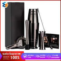 [COD] [Tiktok]5Pcs Cocktail Shaker Set 600/800ml Cocktail Mixer Bartender Kit Jigger Spoon Ice Crush