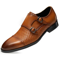 Hot Selling Monk Strap Shoes Men High Quality Dress Shoes for Men Genuine Leather Shoes Fashion Dress Loafers Men