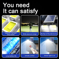 BIG DEALS Beli 1 gratis 1 Lampu Tenaga Surya LED 10000W Solar Light IP67 lampu sorot emergency Water