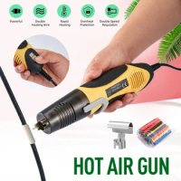 350W/450W DIY 2 Speeds Hot Air Gun Temperature Adjustable Mini Heating Gun Welding Heat Gun Mobile Phone Repair Car Film Tool
