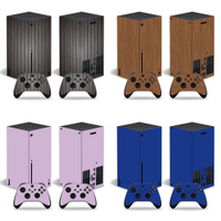 微軟XBOX series X主機貼膜XBOX series X主機貼紙純色木紋貼款式可定製