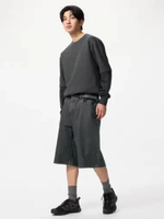 UNIQLO Celana Pendek Jeans Jorts PRIA DARK GRAY L