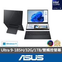 預購 ASUS 華碩 14吋Ultra 9輕薄筆電(ZenBook Duo UX8406MA/Ultra 9-185H/32G/1TB SSD/W11/EVO/OLED)