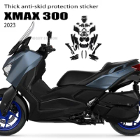 For Yamaha XMAX 300 X MAX 300 2023 Motorcycle Body Thickened Anti Scratch Resistant Skid Rubber Protective Decal Sticker