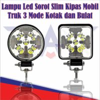 Lampu Sorot Led Slim Kipas Mobil Truk 3 Mode Bentuk Kotak dan Bulat