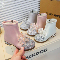 Girls' Boots Children's Autumn Winter Single Boots 2025 New Baby Martin Boots Winter Fleece Leather 