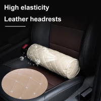 Auto Seat Headrest Cushion Memory Foam Car Seat Neck Pillow Headrest PU Leather Car Seat Lumbar Support Soft Neck Rest Protector