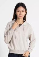 FOREST Forest Ladies Interlock Casual Hoodie Women Jacket - 830123-16LtKhaki