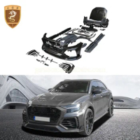For Audis Rsq8 Msy Style Body Kit Including Rear Bumper Exhaust Tailpipe Front Engine Car Fenders Side Skirts Rs Q8 Bodykit