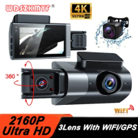 4K Car DVR HD Dash Cam For Cars Dash Cam Video Recorder For Vehicle WIFI GPS Rear View Black Box Camera Auto Parts Car Supplies