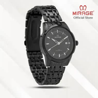 Mirage Jam Tangan Pria Analog 8876 M Full Black Original Stainless Plat Hitam
