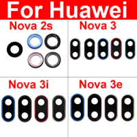 Back Camera Glass Lens Cover For Huawei Nova 2S 3 3e 3i P Smart Plus Rear Camera Holder With Glass Lens Cover Frame Repair