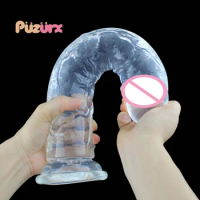 12.6 Inch XXL Soft Dildo with Powerful Suction Cup Penis Anal Sex Toy Flexible Huge Dick Curved Shaft for Women Gay Lesbain