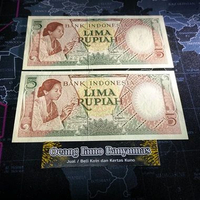 Koleksi 5 Rupiah Pekerja Tahun 1958 Original Gress Mulus Baru