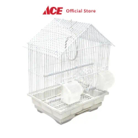 Ace Cavea 33X22X41 cm Kandang Burung - Putih Rumah Burung Sangkar Burung Besi Bird Cage Kebutuhan He