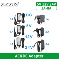 DC 5V 12V 24V Power Supply Adapter 1A 2A 3A 5A 6A 8A AC To DC Charger 12V Power Adapter 24V Hoverboard Adapter Led Strip Adapter