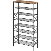 8 Tier Shoe Rack, Shoe Storage Organizer, Large Capacity Shoe Shelf Holds 32 Pairs of Shoes, Durable and Stable, for Entryway