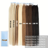 Set of 10 Mini Tape In Hair Extensions That Are Discreet And Easy to Install, Available in Soft Stra