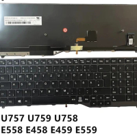 Keyboard For Fujitsu Lifebook U757 U758 U759 E558 E458 E459 E559 with backlit German Layout
