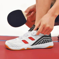 Professional Badminton Shoes Button Men Women Rotating New Anti-slip Training Ping Pong Shoes