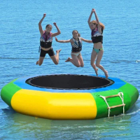 2/3/4m Commercial Grade Inflatable Water Trampoline With Catapult Blob Slide For Adults and Kids