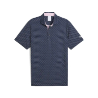 【PUMA GOLF】AP微小雨傘短袖Polo衫(男)-藍,L